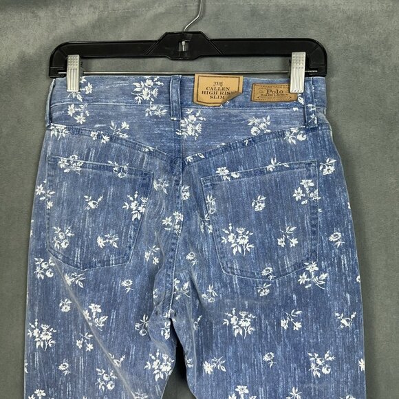 Polo Ralph Lauren Jeans Womens 26 High Rise Slim Fit Floral Print NWOT - Picture 7 of 14
